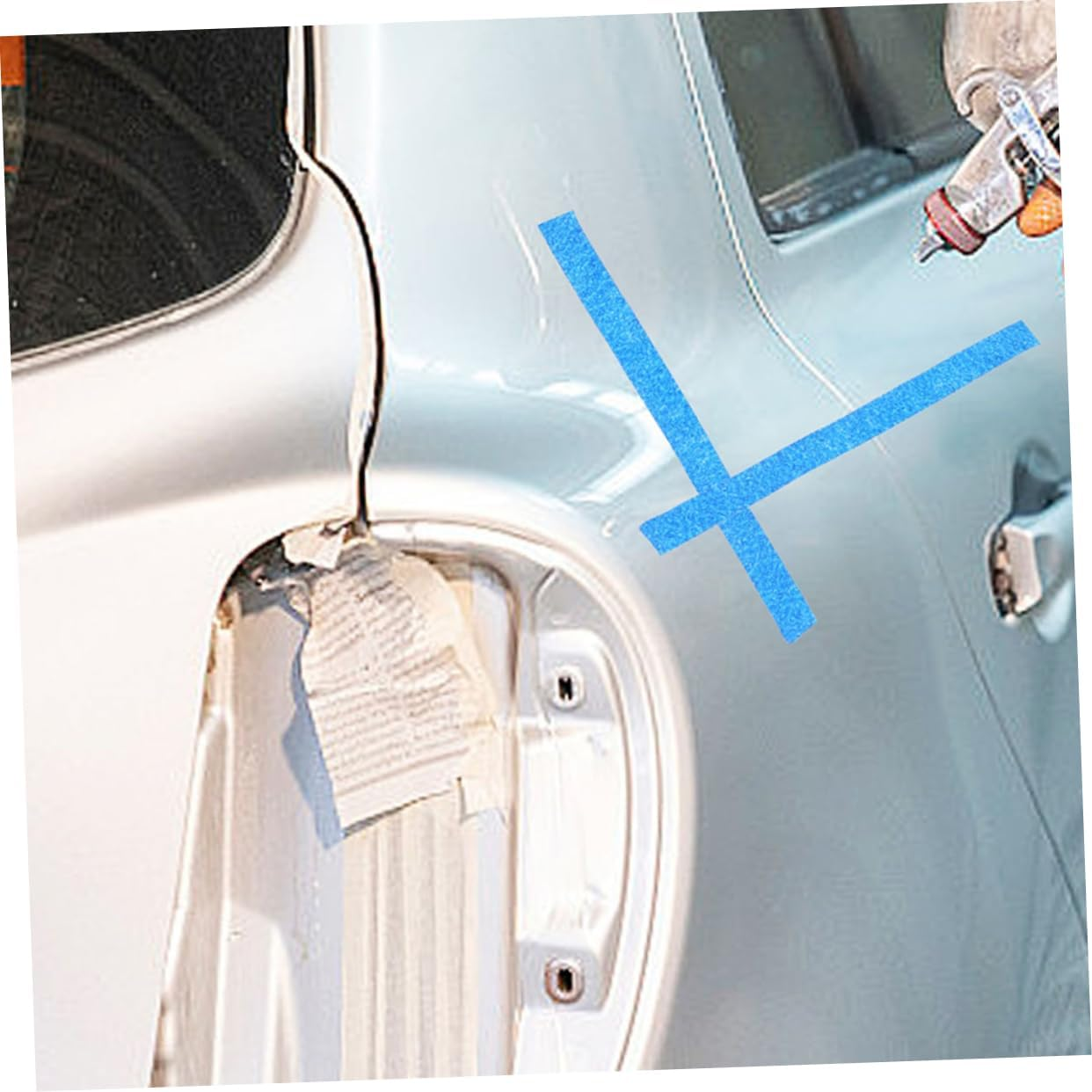 PLAFOPE 4 Rolls Car Masking Tape Painters Blue Adhesive Low Tack Masking Tapes for Automotive Painting for Car Edges image number 6