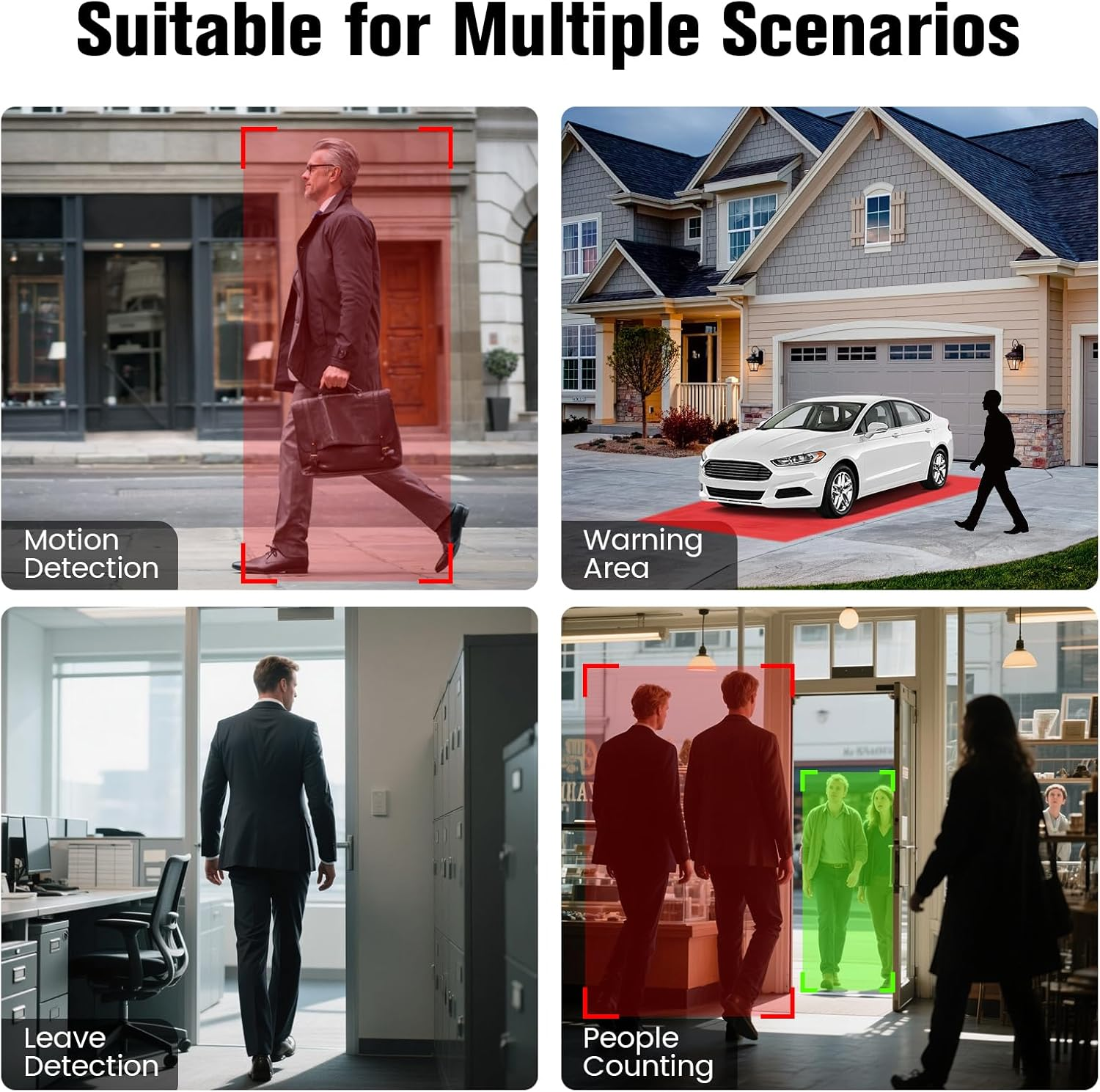 4MP 2.5K Window Camera with 2.4G&5Ghz Wifi, Color Night Vision, No Subscription Required, 7/24 Recording, Quick&Easy Installation (1Pack)