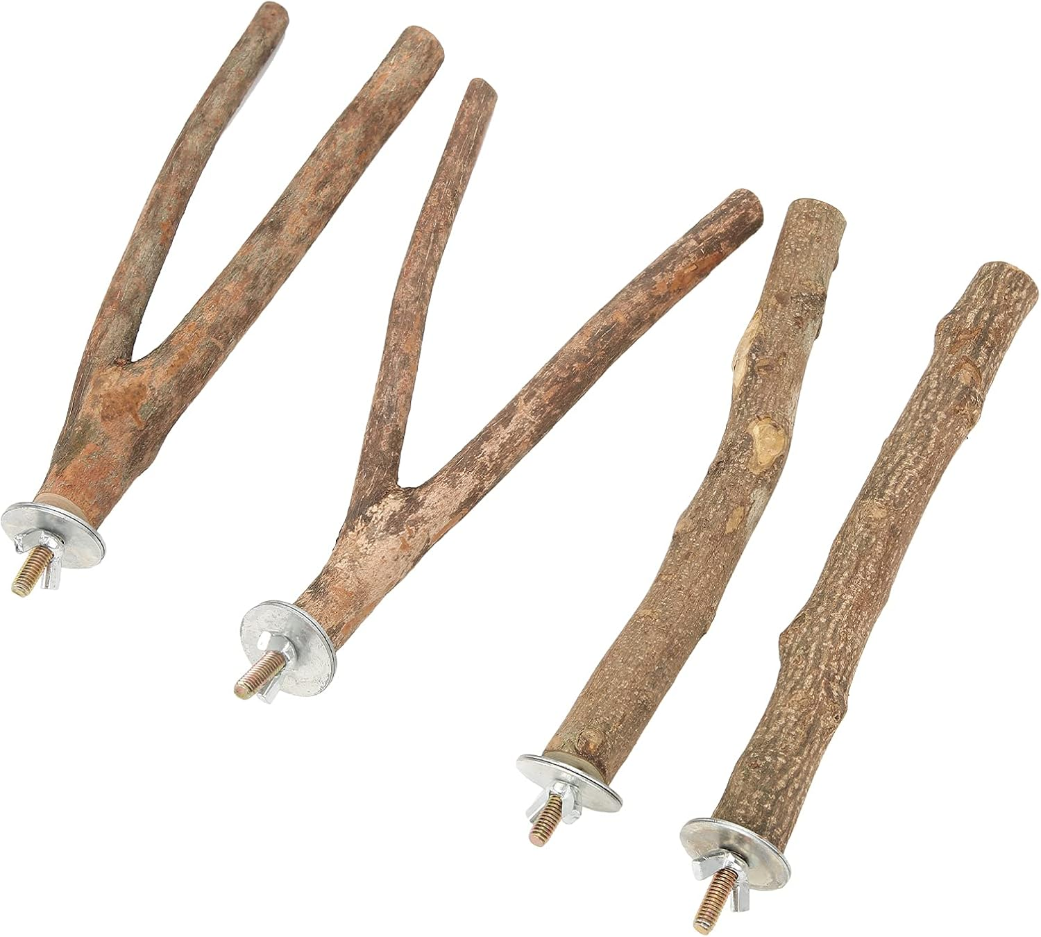 SYMY Bird Perch Stand Set Inherent Wooden Cage Perch Stand for Parrots to Stand Climb and Play