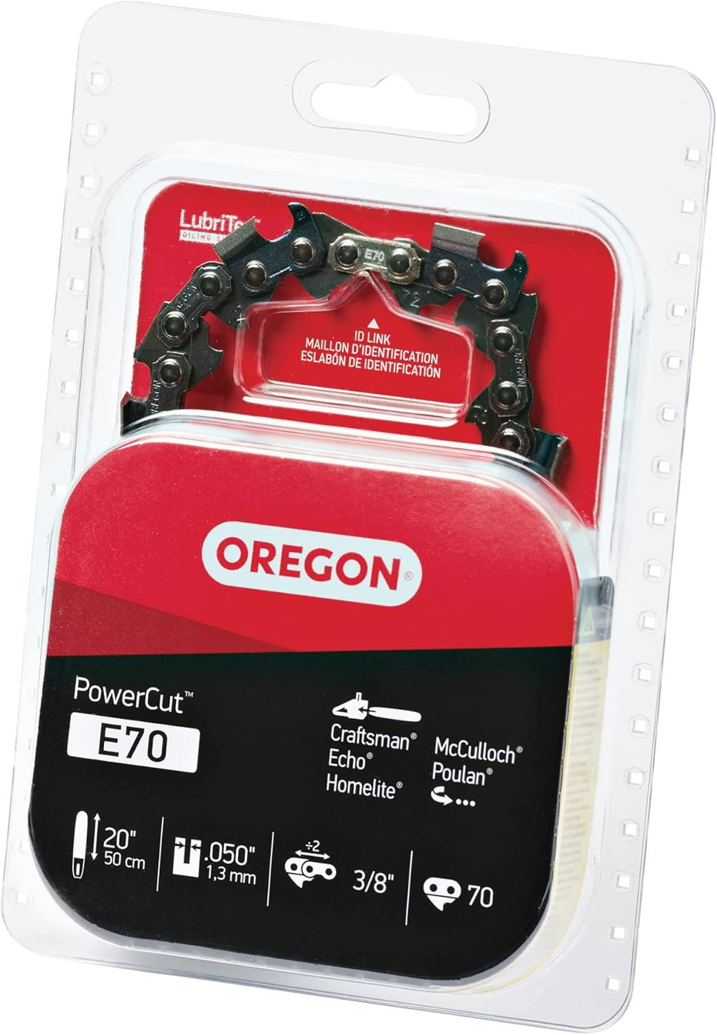 Oregon E70 20-Inch Powercut Chainsaw Chain - Fits Echo, Mcculloch and More
