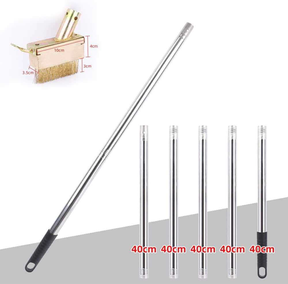 Crack Weeder, Long Manual Crevice Weeding Tool, Moss Weed Remover Puller Tool Grout Brush with 200Cm Long Handle for Deck Paver Walkway Driveway Garden Sidewalk, 1 Weed Brush Heads image number 5