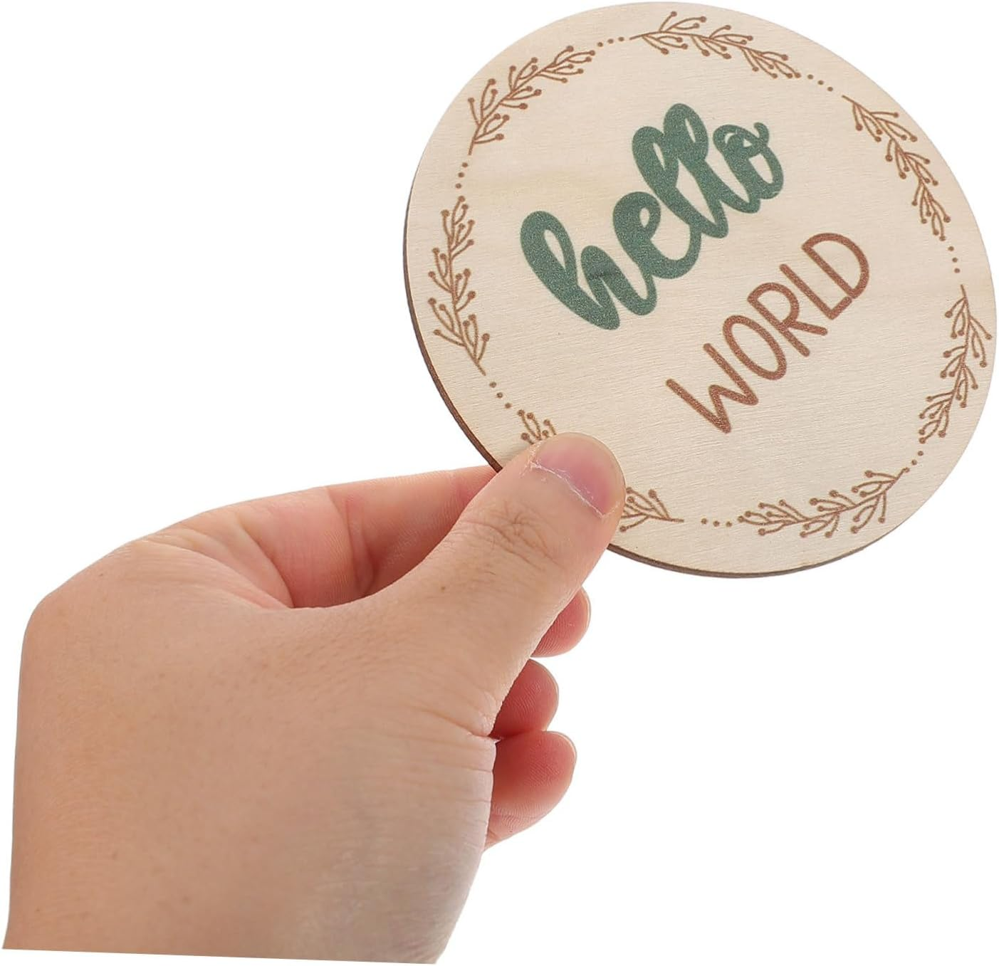 Homoyoyo Wooden Milestone Discs Photo Prop Monthly Milestone Cards Growth Sign Decor image number 1