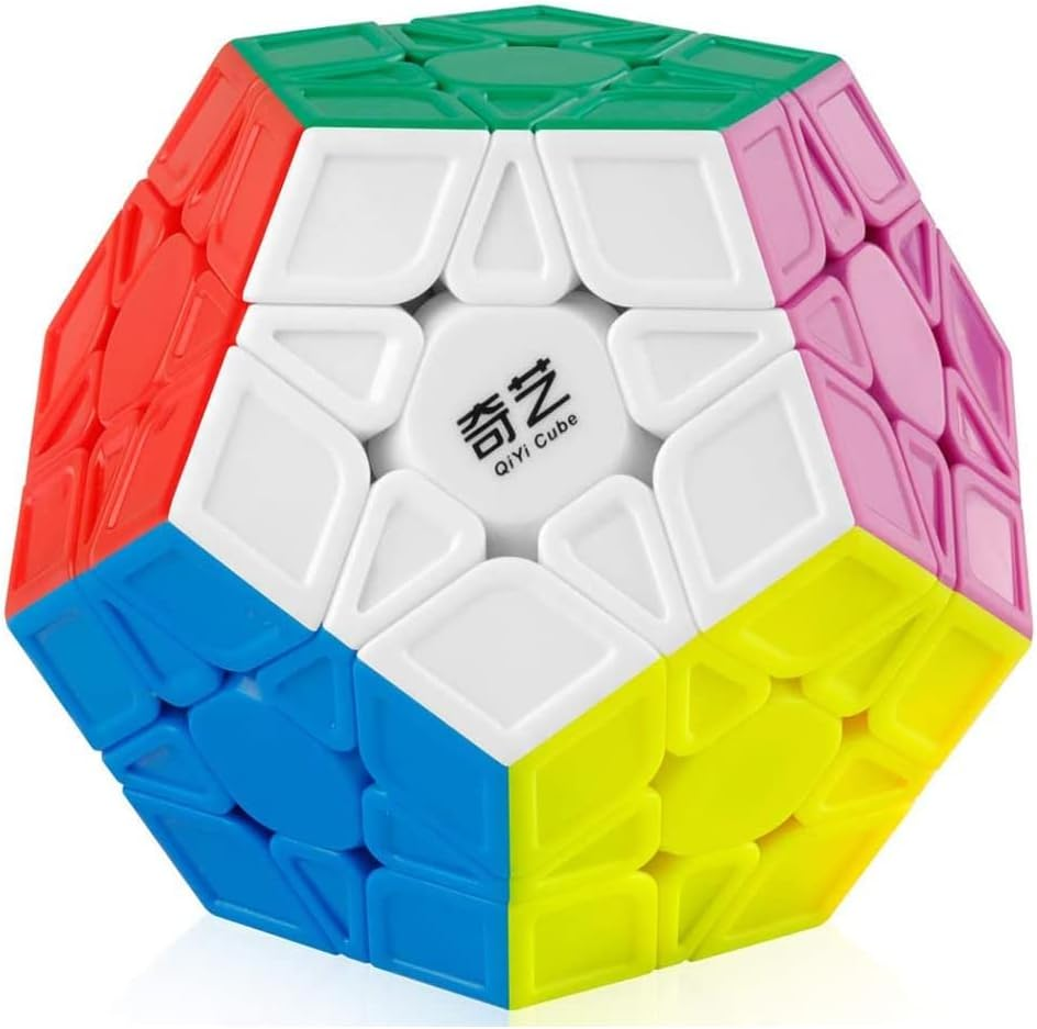 Willking Qiyi Megaminx Speed Cube Sculpted Stickerless 3X3 Pentagonal Dodecahedron Speed Cube Puzzle Toy (Qiheng S Version)