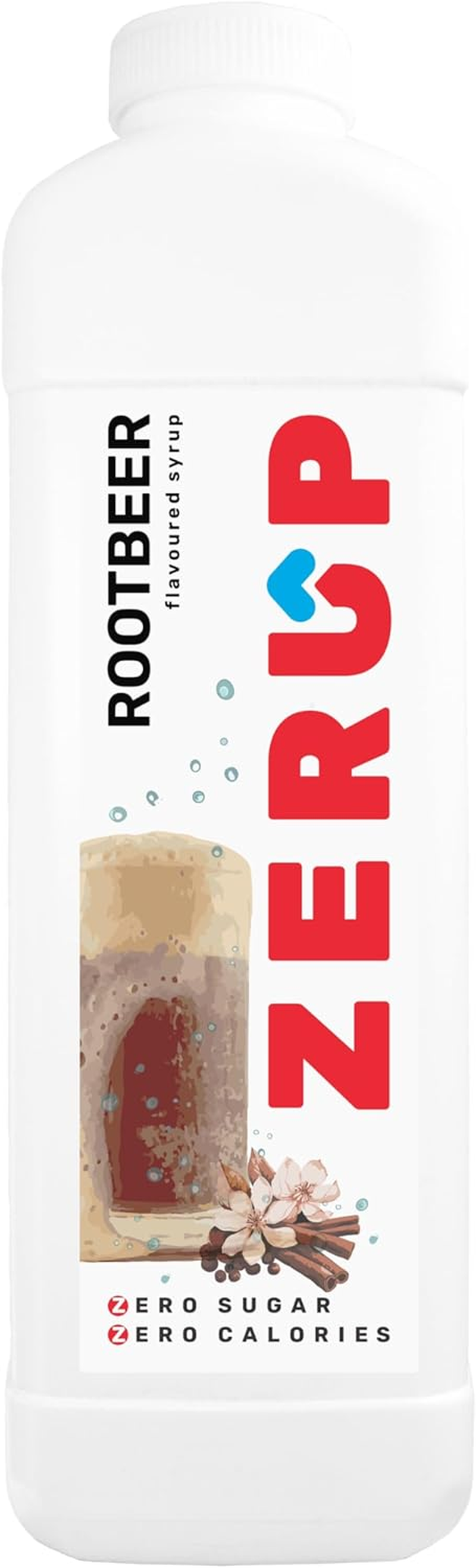 Zerup Zero Sugar Root Beer / Sarsaparilla Flavoured Syrup 1L Bottles, Sugar Free Syrup, Root Beer / Sarsaparilla Flavour Drink Mix, Low Calorie Flavourings for Milk Shakes, Cocktails, Teas, Gluten Free, Keto Friendly, Halal image number 2