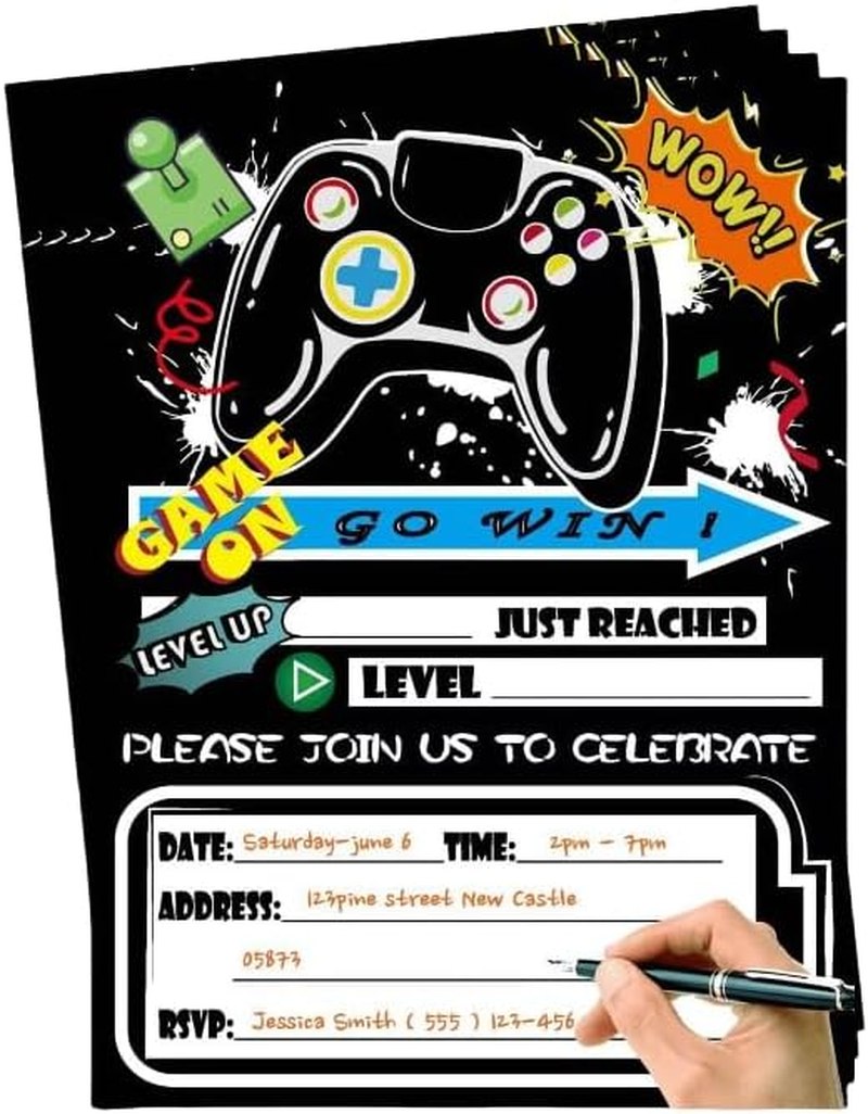 30 Birthday Invitation Cards,Party Invitation Card, Uniquely Designed Birthday Cards for Children,Men, Women and Kids (Yellow)