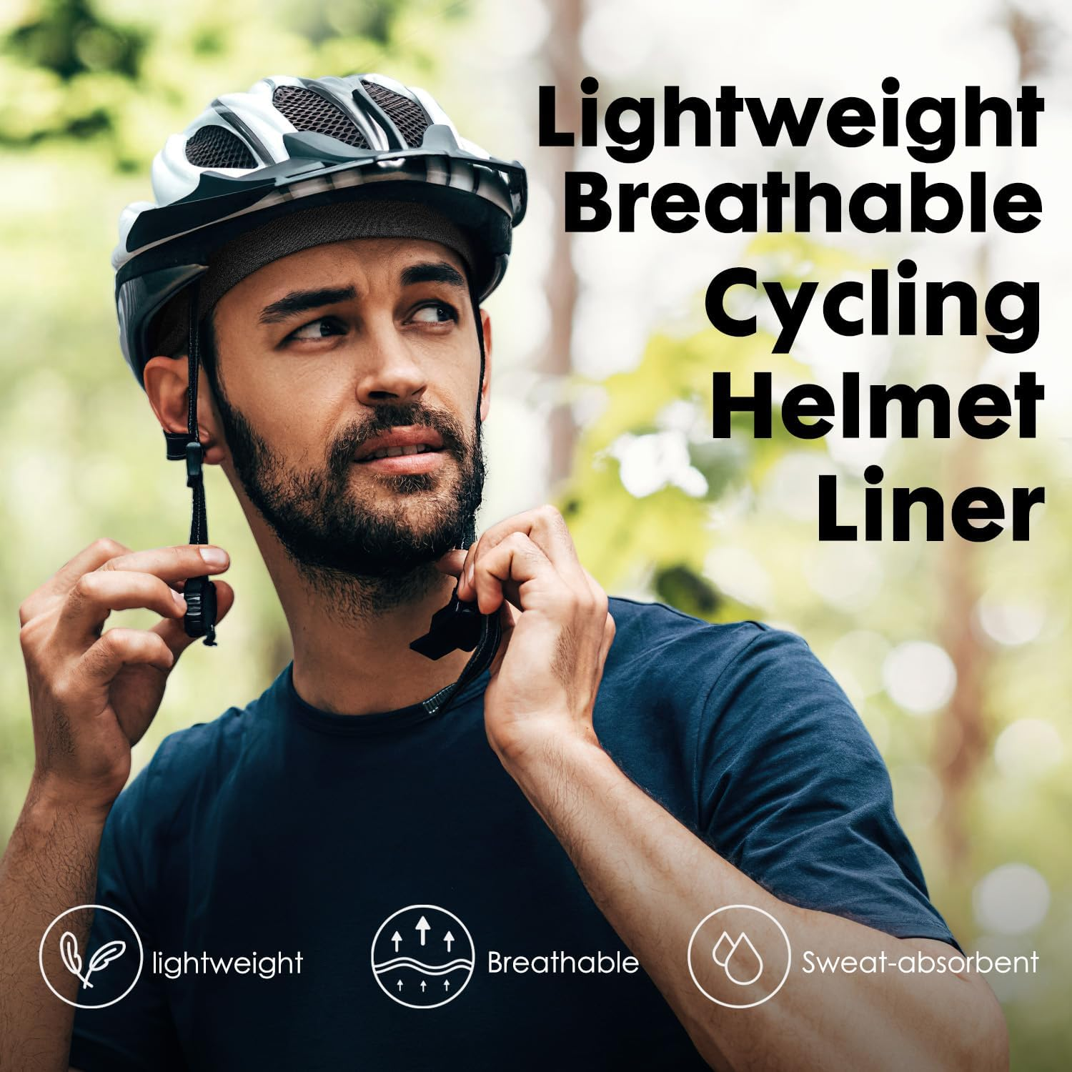 Focuscare 2Pcs/4Pcs 100% Viscose Beanies for Men Women Helmet Liner Lightweight Sleeping Cap for Chemo Hair Loss - Black  Black, 2 image number 5