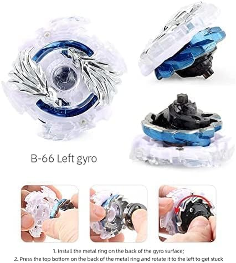 B-Qtech Battling Gyro Tops Burst with Launchers and Stadium Arena, 4 Spinning Tops + 2 Launchers + 1 Arena image number 1