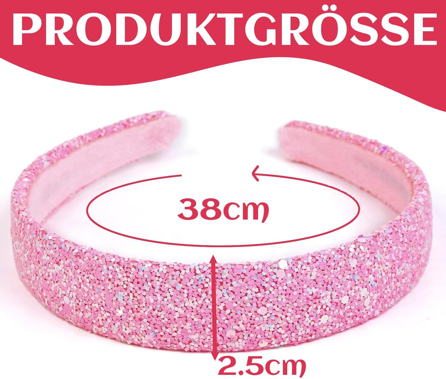 Norhogo Pack of 2 Glitter Headbands for Girls, Girls Headbands, Glitter Headbands for Girls, Hair Hoop Women'S Glitter, Rainbow Sequins Hair Accessories for Children Women