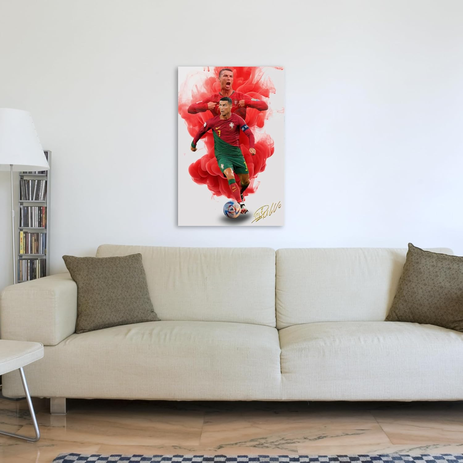 Artink Cristiano Ronaldo Poster Wall Art Canvas Print Poster Home Decor Canvas Poster Unframe: 16X24Inch(40X60Cm) image number 3