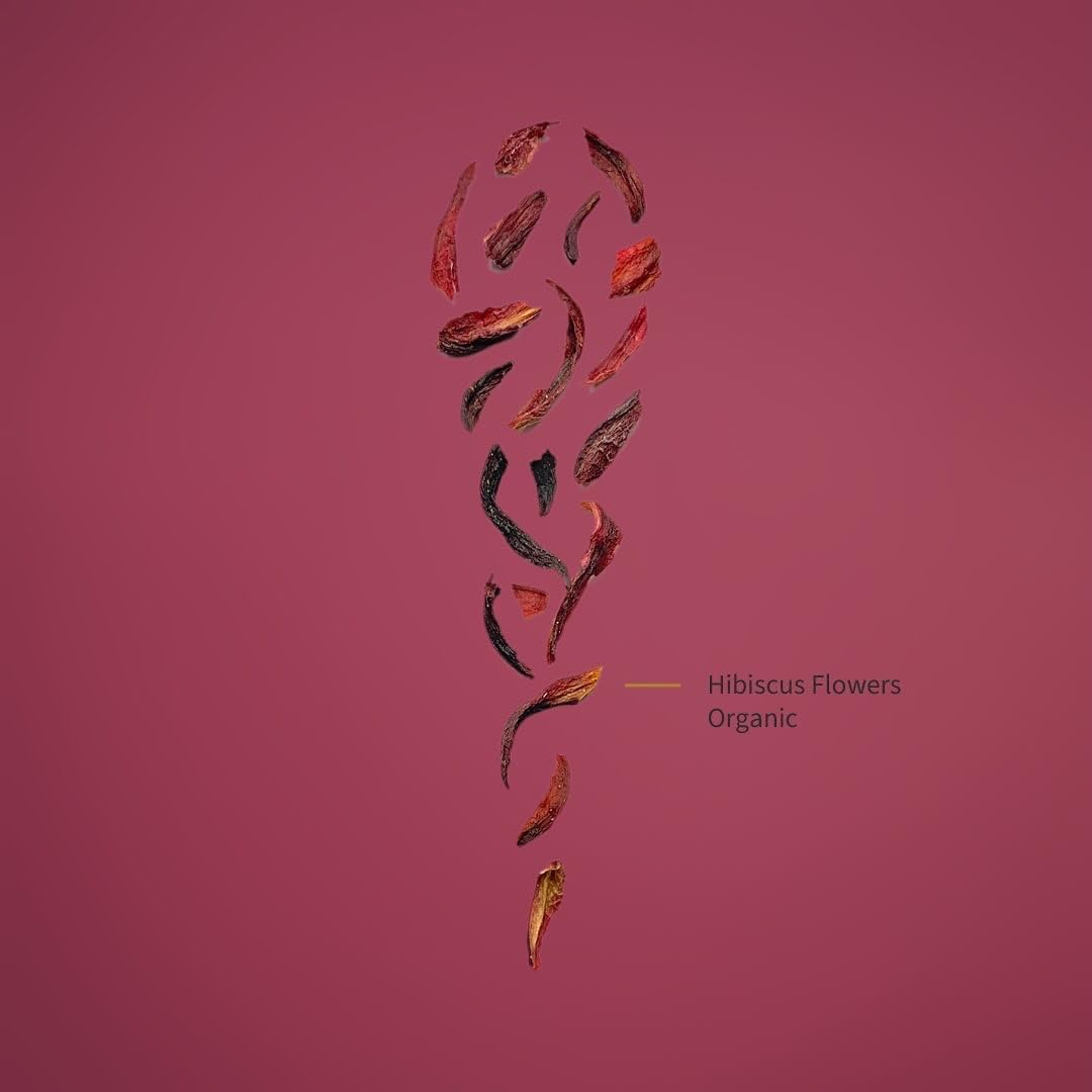 Eshai Egyptian Hibiscus Tea (Karkady) - Pure Hibiscus Flowers - Organic - 100G Box Loose Leaf Herbal Tisane image number 4