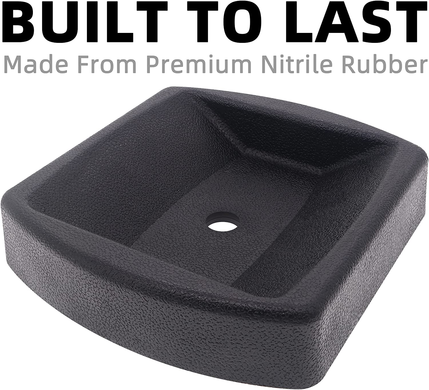 Isaddle Dual Trailer Swirl Jack Caster Wheel Dock - Heavy Duty Reinforced Rubber Travel Trailer Tongue Jack Double Wheel Chock Stabilizer for Boat RV Hitch Camper Tent Caravans Wheel Stopper image number 2