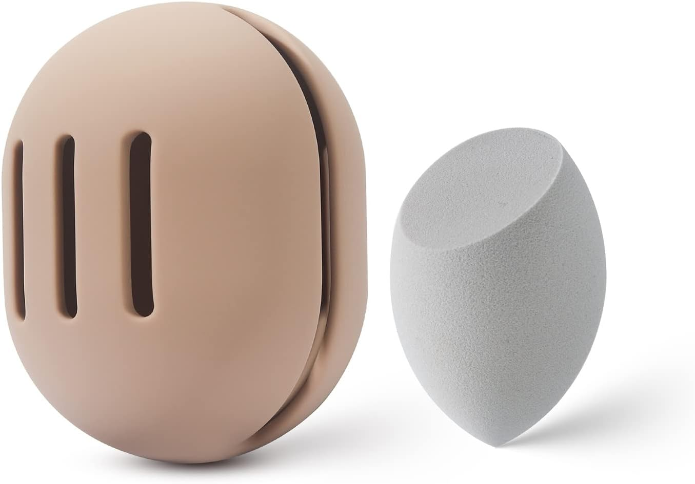 BEZOX Makeup Blender with Holder, Non-Latex Beauty Sponge with Case of Premium Silicone for Blending Liquid Foundations Cosmetics, Travel Sponge Holders, Soft and Skin-Friendly - Pink