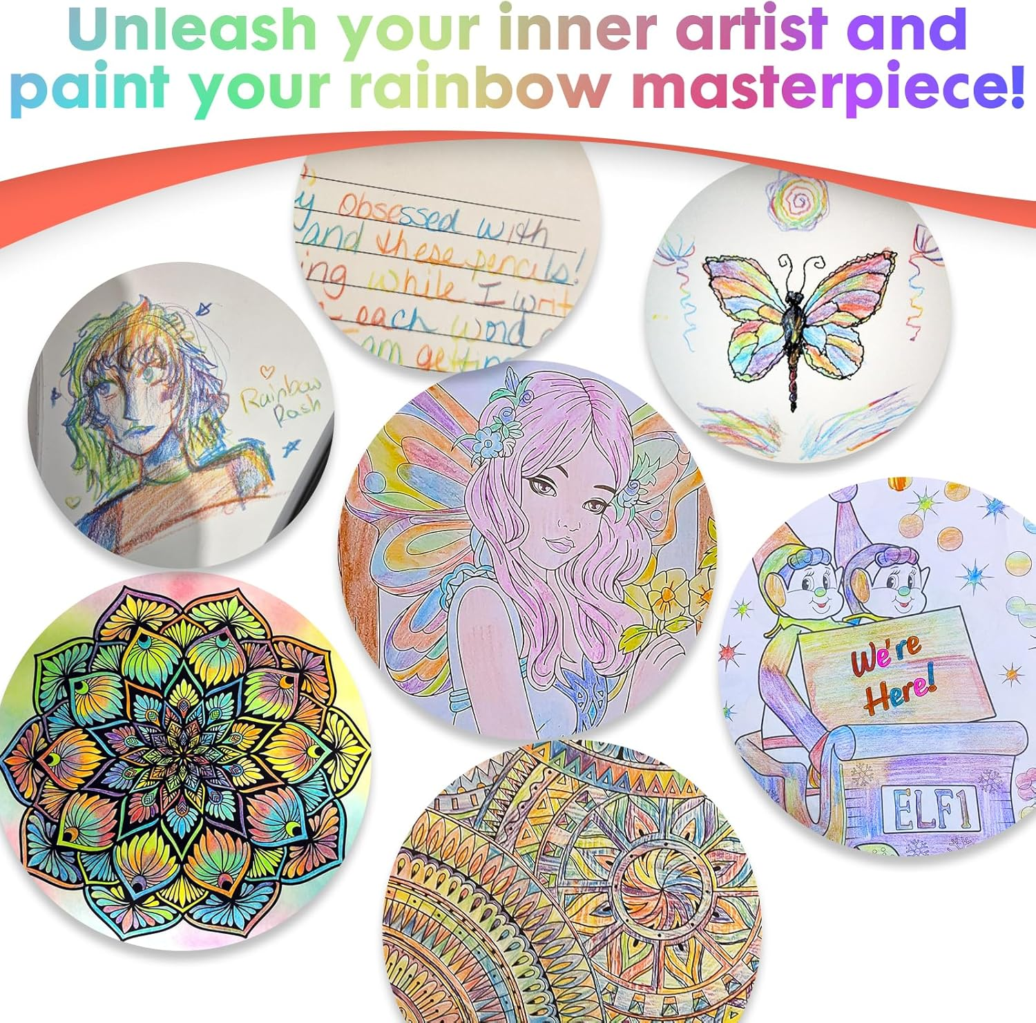 Nsxsu Rainbow Colouring Pencils for Kids, 7 in 1 Rainbow Pencil, Multicoloured Pencils, Art Supplies for Children Drawing, Colouring, Sketching, School Classroom (12 Pieces) image number 2