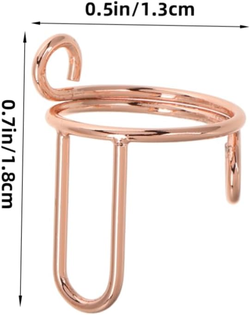 Ipetboom 10Pcs Wudu Nail Rings Adjustable Metal Fingernail Rings Detachable Fingertip for Manicure Art Photo Nails image number 1