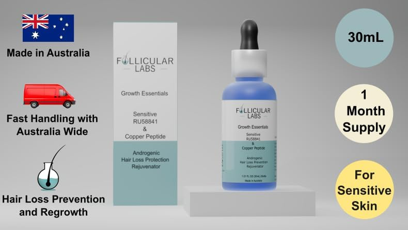 5% RU58841 DHT Blocker & Ghk-Cu Hair Loss Prevention and Growth Treatment for Sensitive Skin and Hydration image number 1