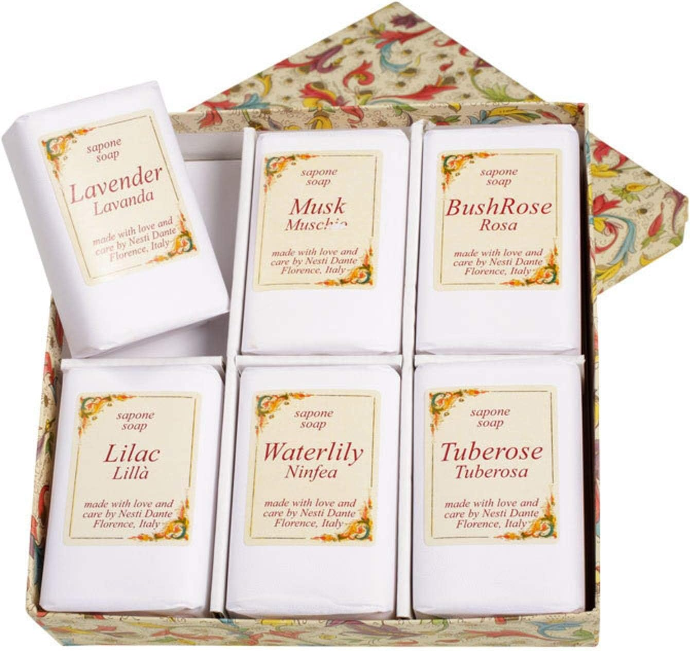 Floral Notes Soap Set: (Lilac + Bushrose + Tuberose + Lavender+ Waterlily + Musk) image number 1