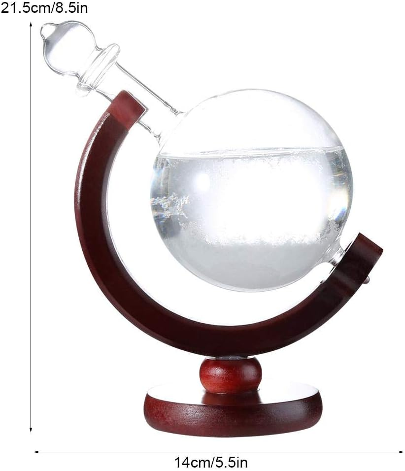 Weather Glass, Practical Weather Predicting Storm Glass Home Weather Station, Storm Glass Weather Station for Home for Office(Mahogany) image number 4