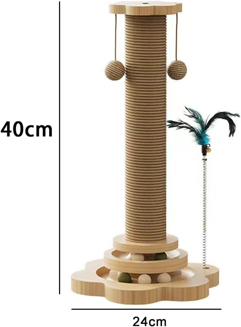 TOMVAES Plantains Cat Scratching Post, Sisal Cat Scratches Trees, Hanging Ball Toys, for Indoor Activity, Play, Intelligent Interactive image number 6