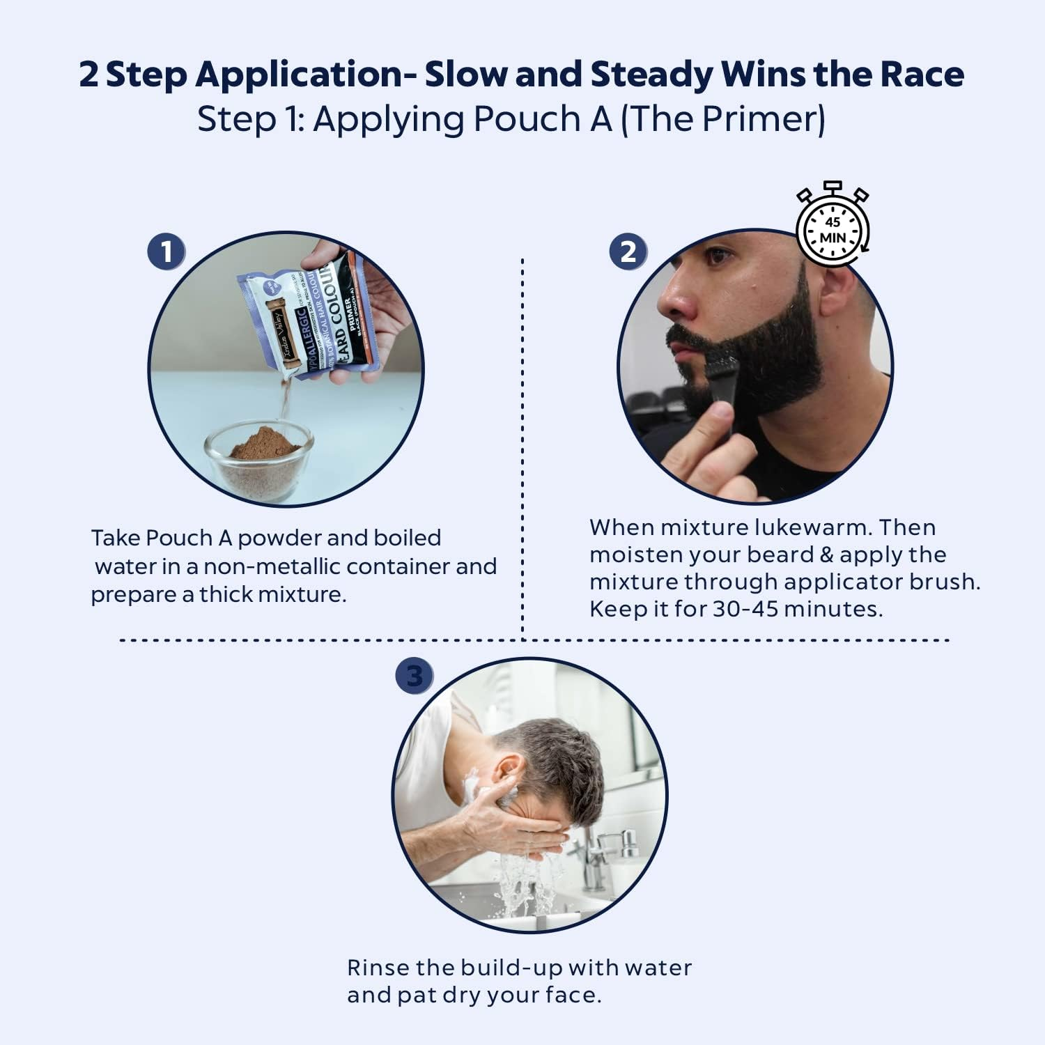 Indus Valley 100% Botanical Hypo Allergic Aqua Beard Colour (Dark Brown) image number 5