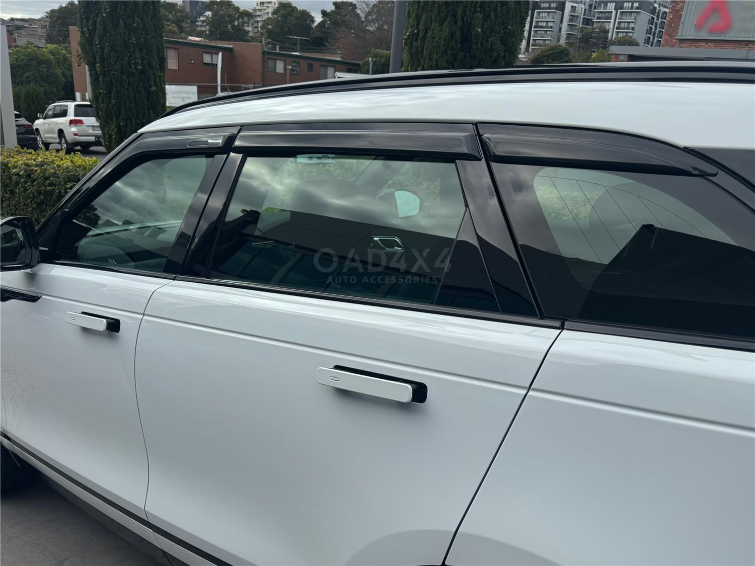 OAD4X4 Weathershields Compatible with Land Rover Range Rover Velar 2017-Onwards, Weather Shields Window Visors Wind Deflectors Sun Rain Guard 6PCS Set