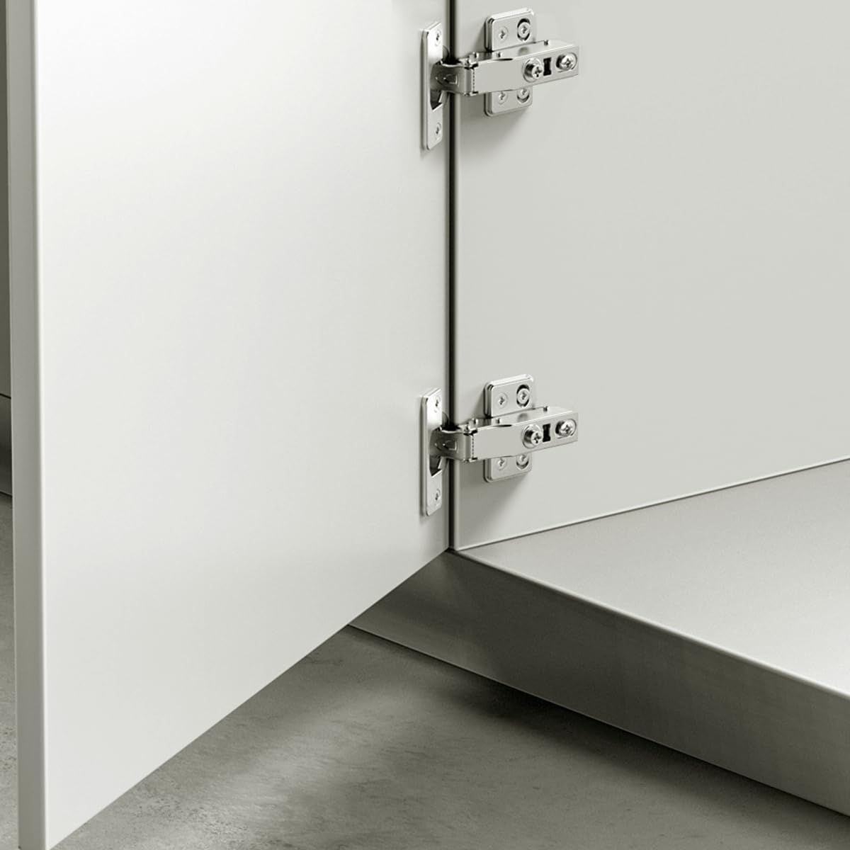 BEZANU Close Hinges, 4 PCS Kitchen Cabinet Hinges for Door, Wardrobe, Drawer (10.7 X 6.1Cm/4.21 X 2.4In) image number 1