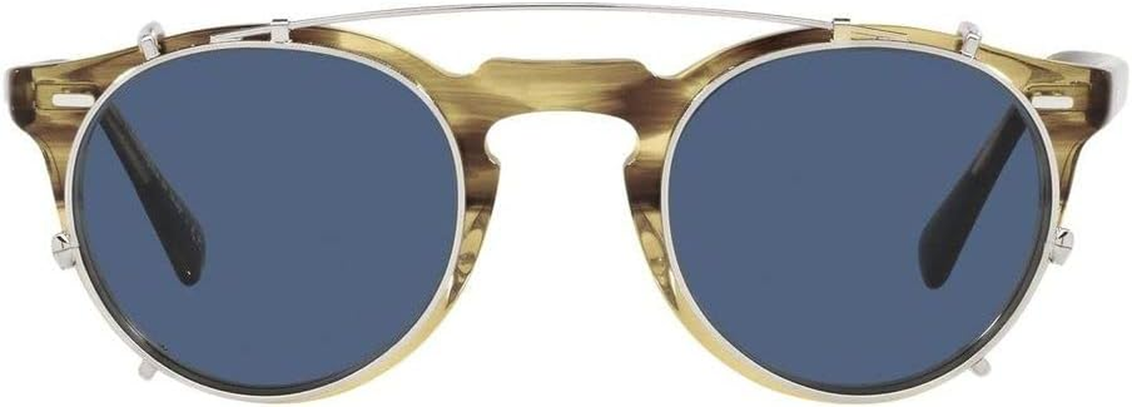 Oliver Peoples GREGORY PECK OV 5186 SILVER/BLUE CLIP-ON ONLY 45/23/0 Unisex Eyewear Frame image number 2
