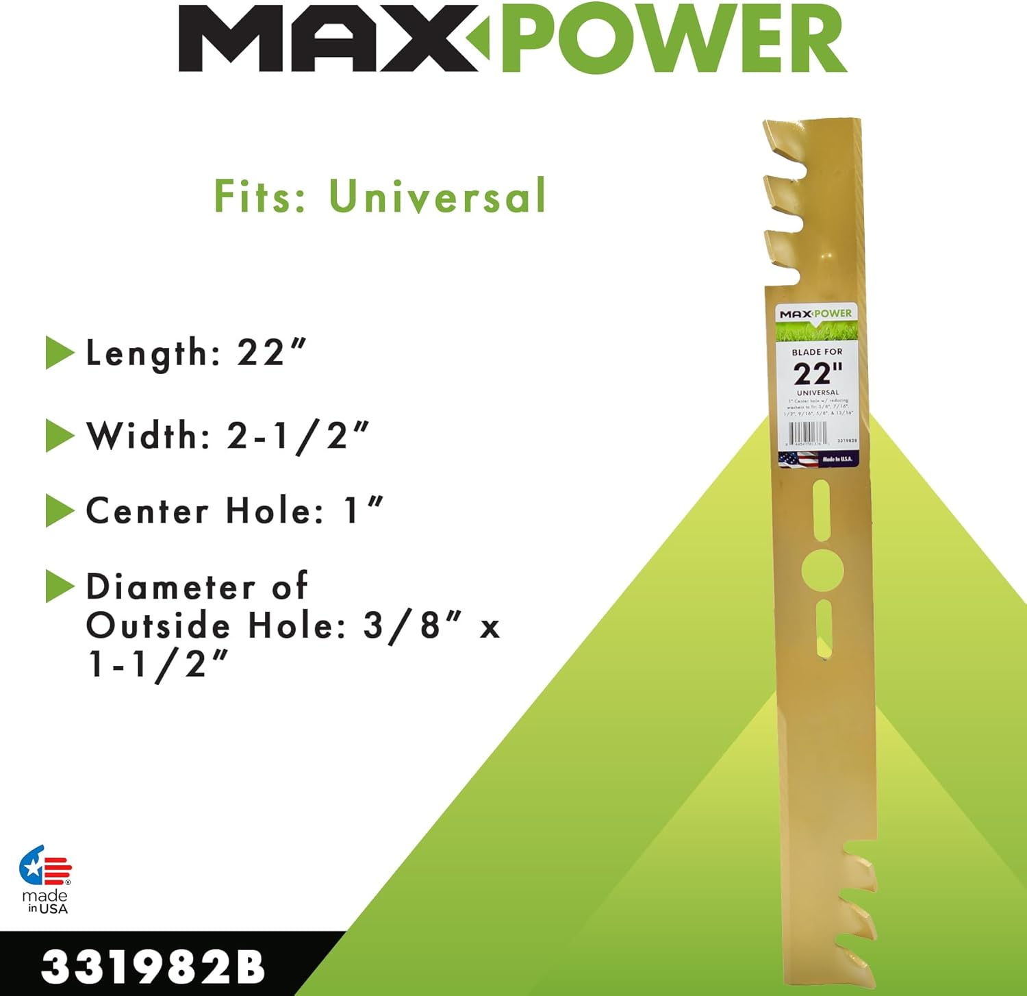 Maxpower 331982B Lawn Mower Replacement Parts, 22 Inches, Gold image number 5