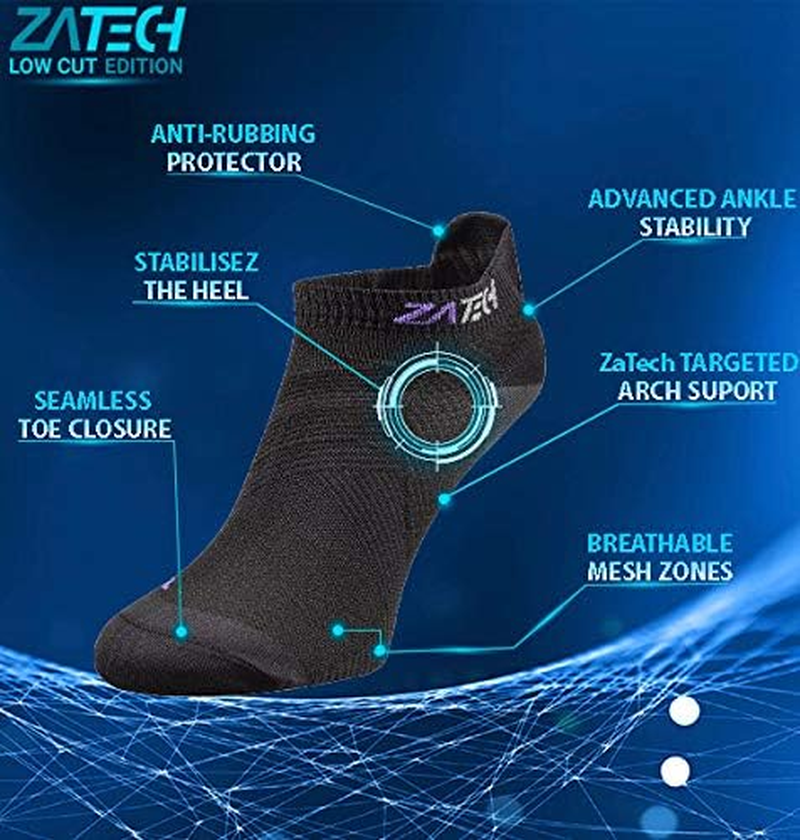 Compression Socks, Low Cut, No Show Ankle Tab, Ultra Light Plantar Fasciitis, Foot Pain Sock Relief with Arch & Heel Support for Men & Women image number 6