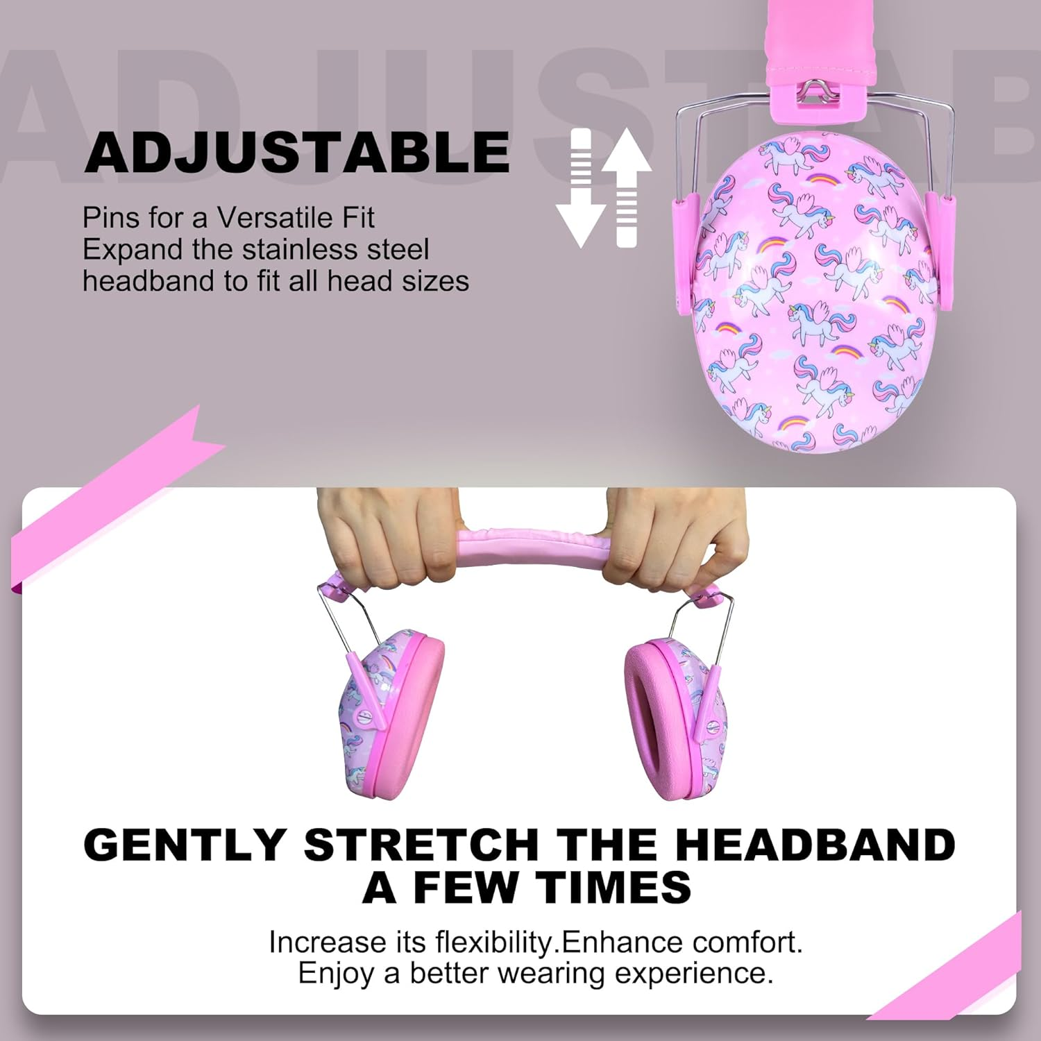 PROHEAR 032 2 Pack Kids Hearing Protection Safety Ear Muffs with Travel Bag, NRR 25Db Noise Reduction Childrens Earmuffs image number 1