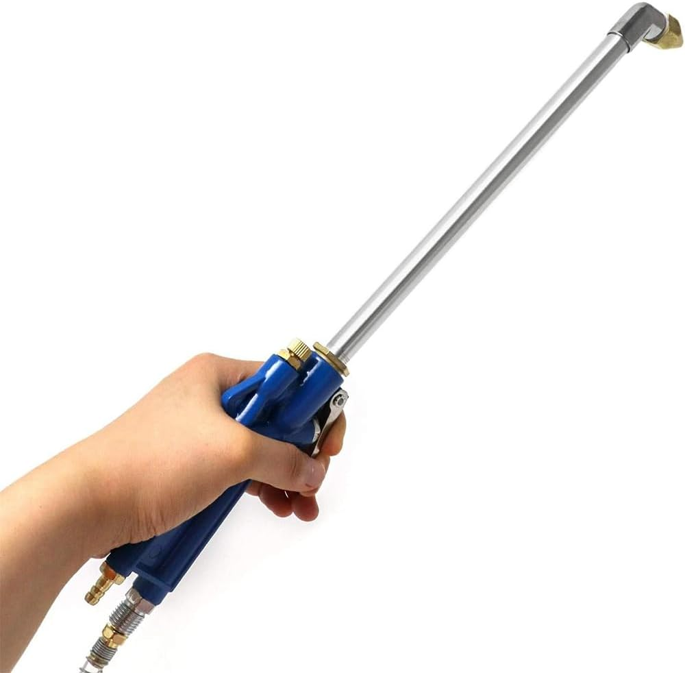 Air Blow Gun, High Volume Powerful Industrial Car Water Cleaning Engine Compartment Dust Gun with 12" Dust Blowing Tube, Pneumatic Air Compressor Accessories Blower Tool image number 5