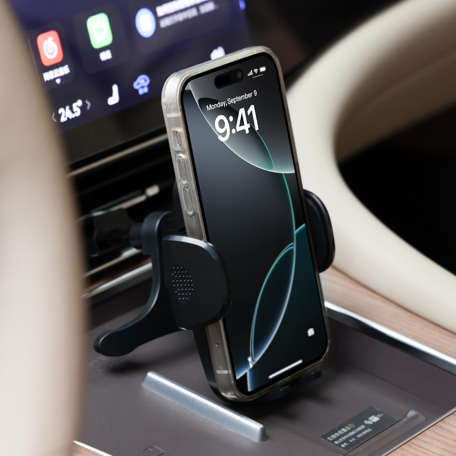 4In1 Car Phone Holder Mount, Universal Dashboard Windshield & Vent Phone Mount, Fits All Phones, Car Accessories for SUV Truck Van Iphone Samsung Note image number 4