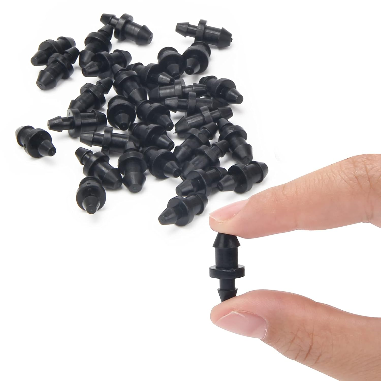 150 Pieces Drip Irrigation End Plugs Coolrunner Goof Plugs for Drip Irrigation Black Plug Drip Irrigation Tube End Closure Irrigation Garden Lawn Supplies image number 1