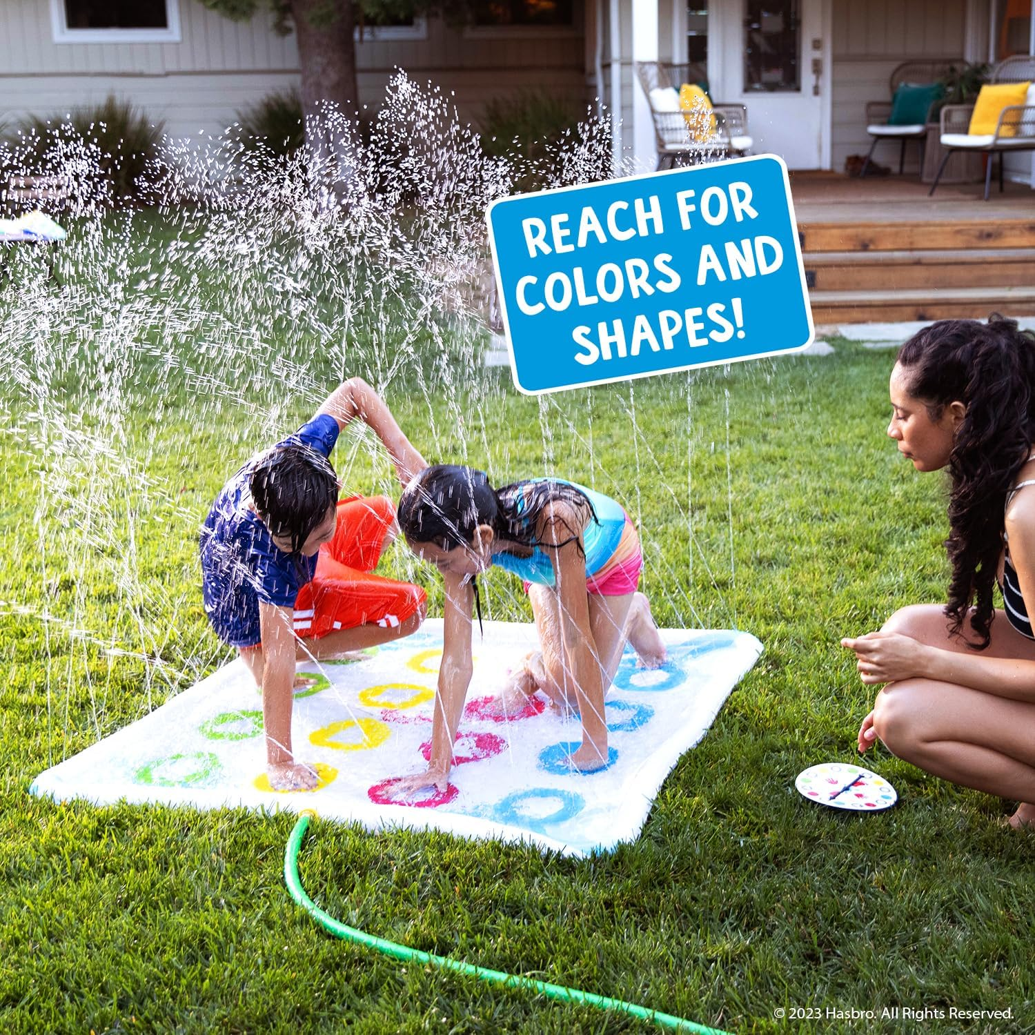 Hasbro Twister Jr. Splash &ndash; Outdoor Inflatable Water Twister Game for Kids