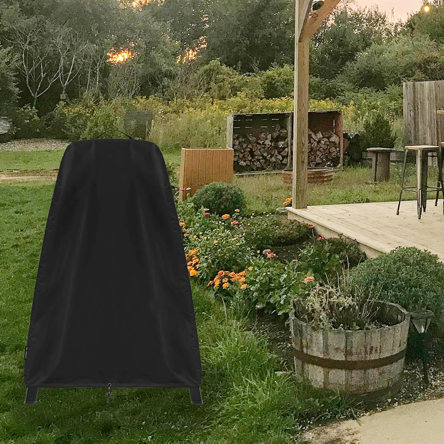 Grill Cover for Ninja Premium XL Grill Stand, Heavy Duty BBQ Grill Accessories for Ninja Stand OG800 OG900 and OG951 Series Woodfire Pro Outdoor Grill. image number 3