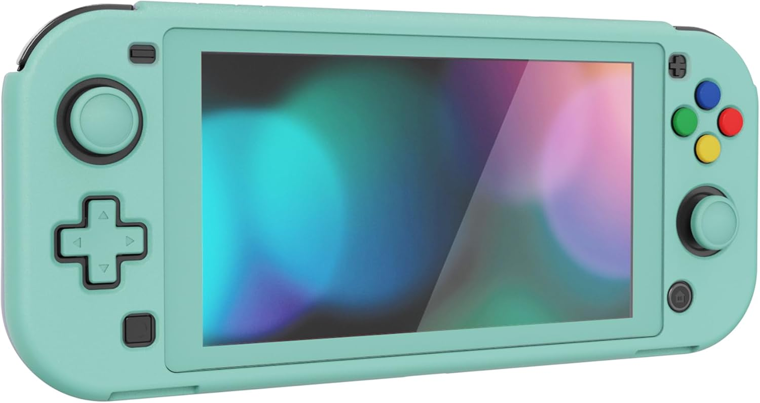 Extremerate Playvital Misty Green Protective Grip Case for Nintendo Switch Lite, Hard Cover Protector for Nintendo Switch Lite - Screen Protector & Thumb Grips & Buttons Caps Stickers Included image number 2