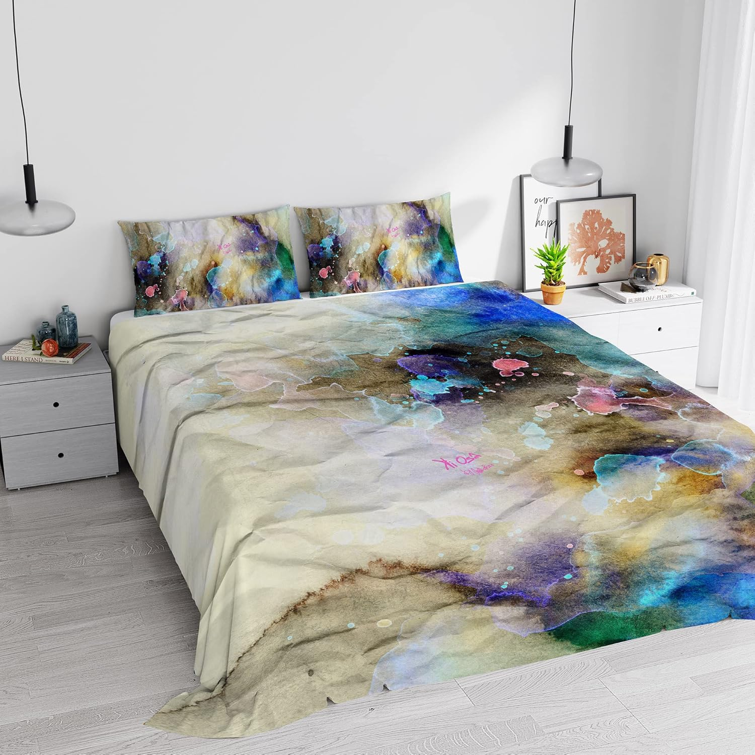 KI-OSA 657 Microfibre Duvet Cover Set, Double