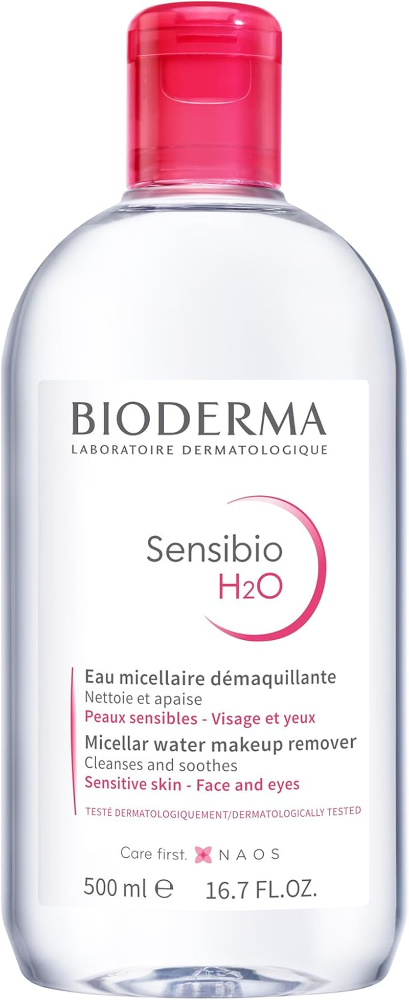 BIODERMA Sensibio H2O Micellar Water - Soothing Make up Remover Face Cleanser for Sensitive Skin, 500Ml image number 3