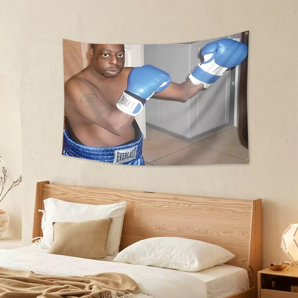 Boxing Green Lester Flag,150 * 90 Cm,Polyester Thickness, Fade Resistant, Brass Grommets, Canvas Header, Indoor/Outdoor, Beetlejuice Lester Green Boxing Flag for Room Man Cave Frat Wall image number 3