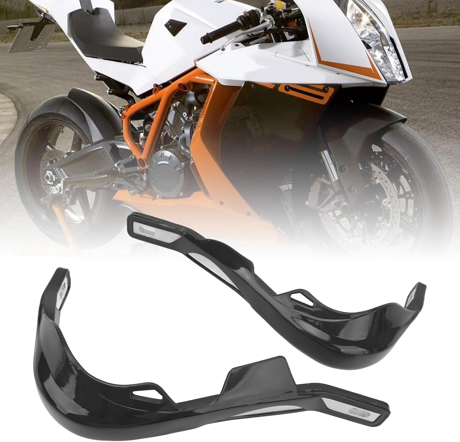Motorcycle Handguards, Handle Bar Hand Brush Guard, Effective Wind And, Handlebar Hand Brush Guards, Handle Protector Replacement For, CR, EXC, YZF WRF - White image number 2