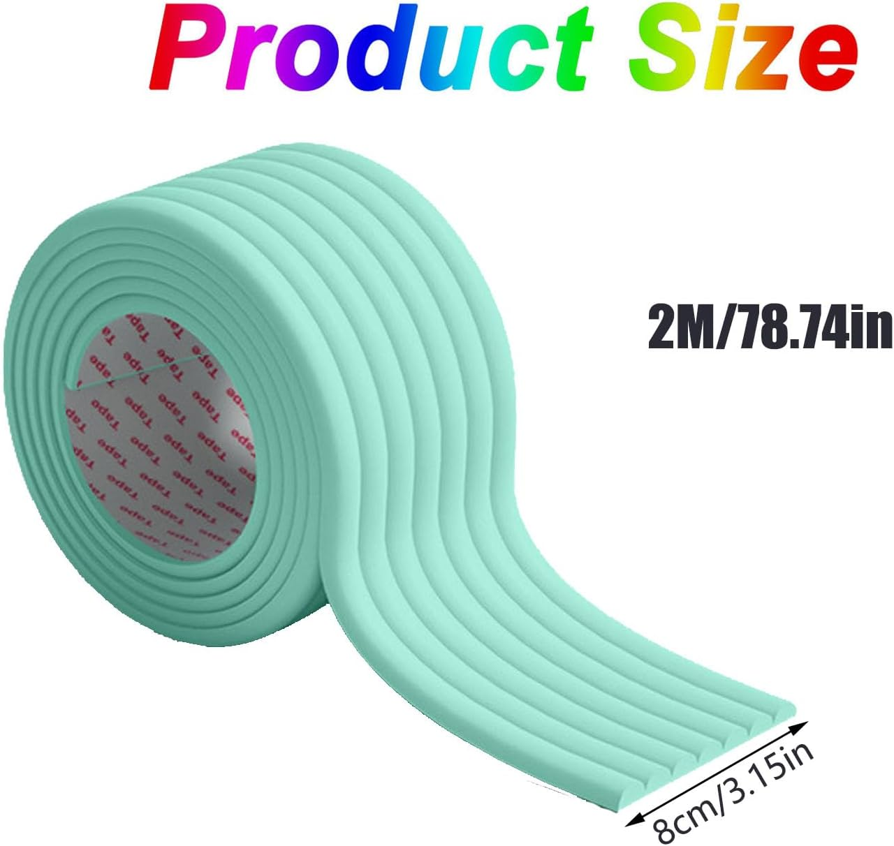 Edge and Corner Protector, 2M Baby Proofing Guard Coverage Safety Bumper DIY Edge Corners for Child Safety, Furniture Protect (Green) image number 5