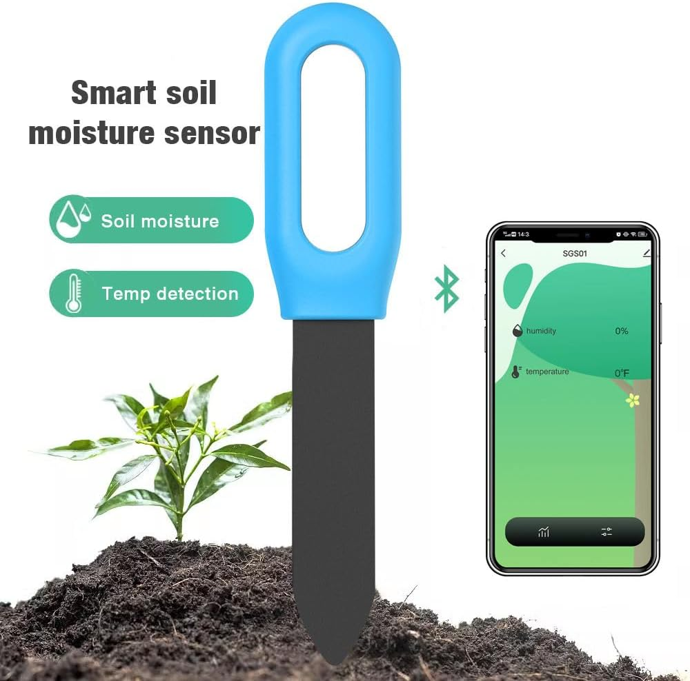 Smart Plant Soil Moisture Meter + App, Bluetooth Soil Sensor + Notifications, Wireless Plant Care Remote Monitoring, Soil Meter for Garden image number 6