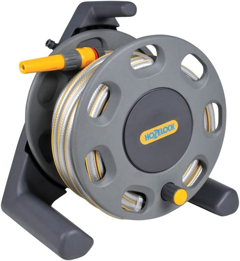 Hozelock Free Standing Hose Reel with Hose, 30 Meter Reel'S Capacity