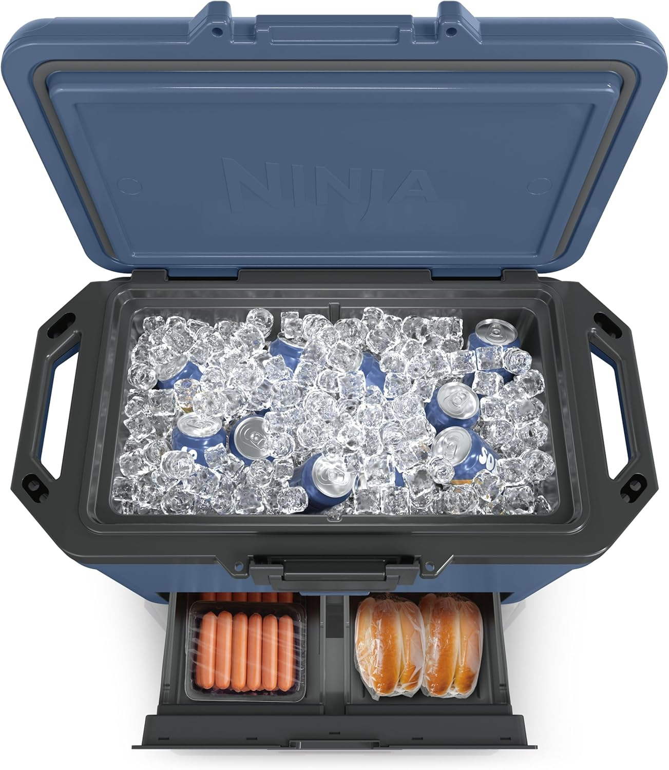 Ninja Frostvault Hard Cooler with Dry Zone, Lakeshore Blue, 47 Litre Capacity image number 2