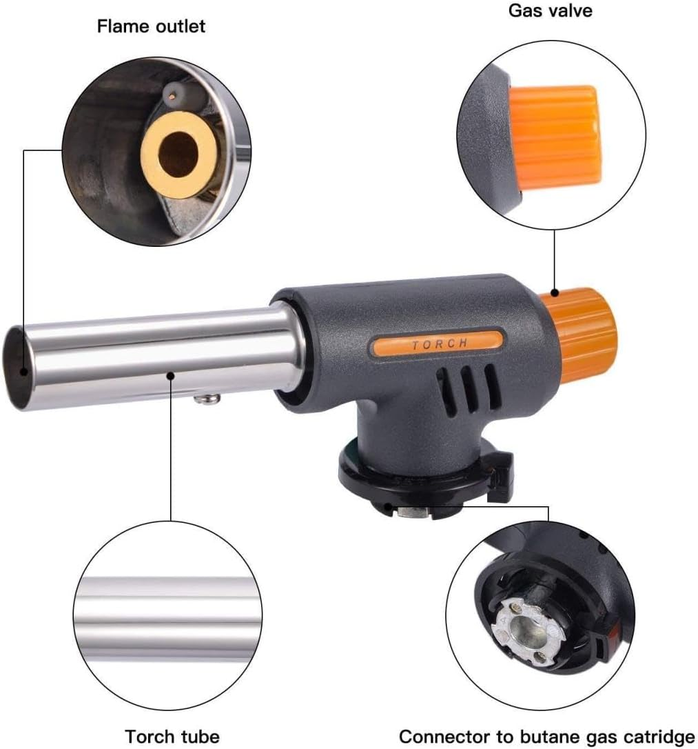 Sagasave 2PCS Blow Torch, Professional Kitchen Butane Torch, Propane Torch, Blows Flame Torch, Chef Cooking Torch for Creme Brulee, BBQ, Baking, Camping image number 6