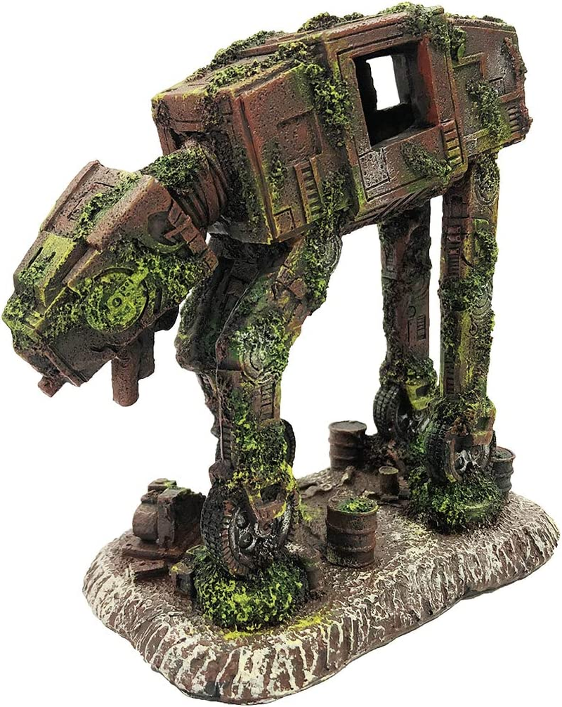 SLOCME Aquarium At-At Imperial Walker Star Wars Decorations - Fish Tank Resin Robot Betta Fish Hide Cave Ornament image number 5
