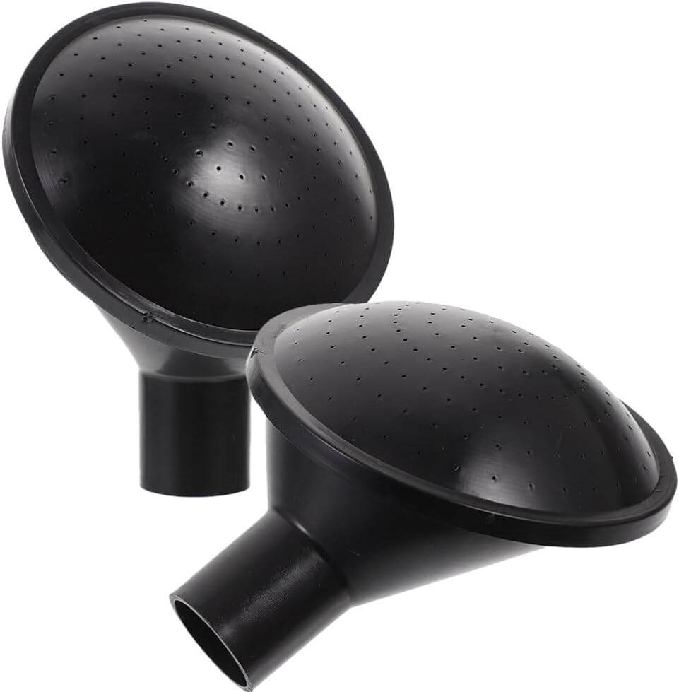 Watering Can Rose Head, 2Pcs Kettle Replacement Nozzles Spray Spout Water Sprinkler Head Universal Watering Can Head Garden Shower Heads for Flower Bonsai Black image number 1