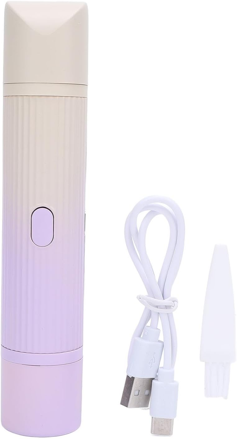 RIZGHWOY Double Head Hair Clipper for Women, Efficient Body Pubic Hair Trimmer, for Legs, Armpits, Rechargeable Women for Sensitive Skin, Plastic Size (Gradient Purple) image number 5