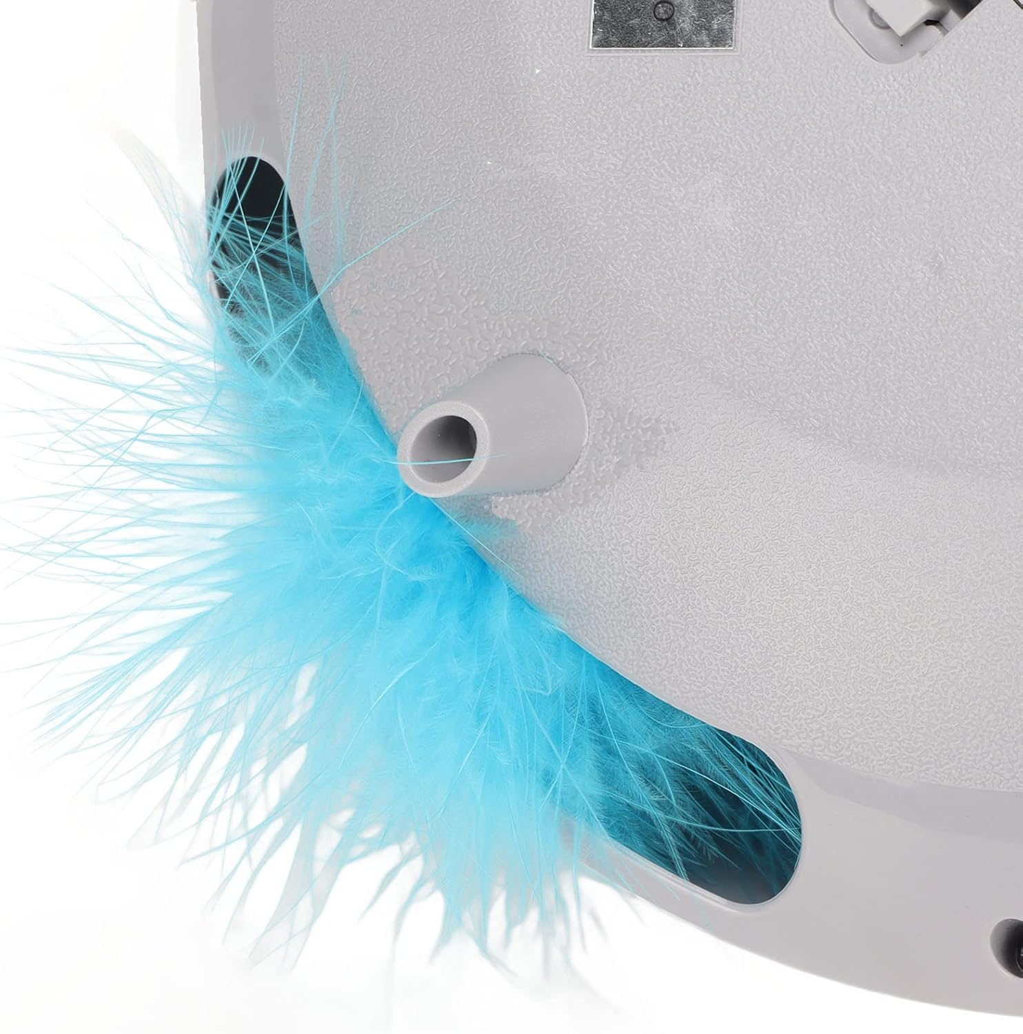 EVTSCAN Cat Electric Feather Toy, Flying Saucer Shape Interactive Funny Cat Toy, Low Noise Boredom Relief Kitten Toy, for Exercise Training image number 1