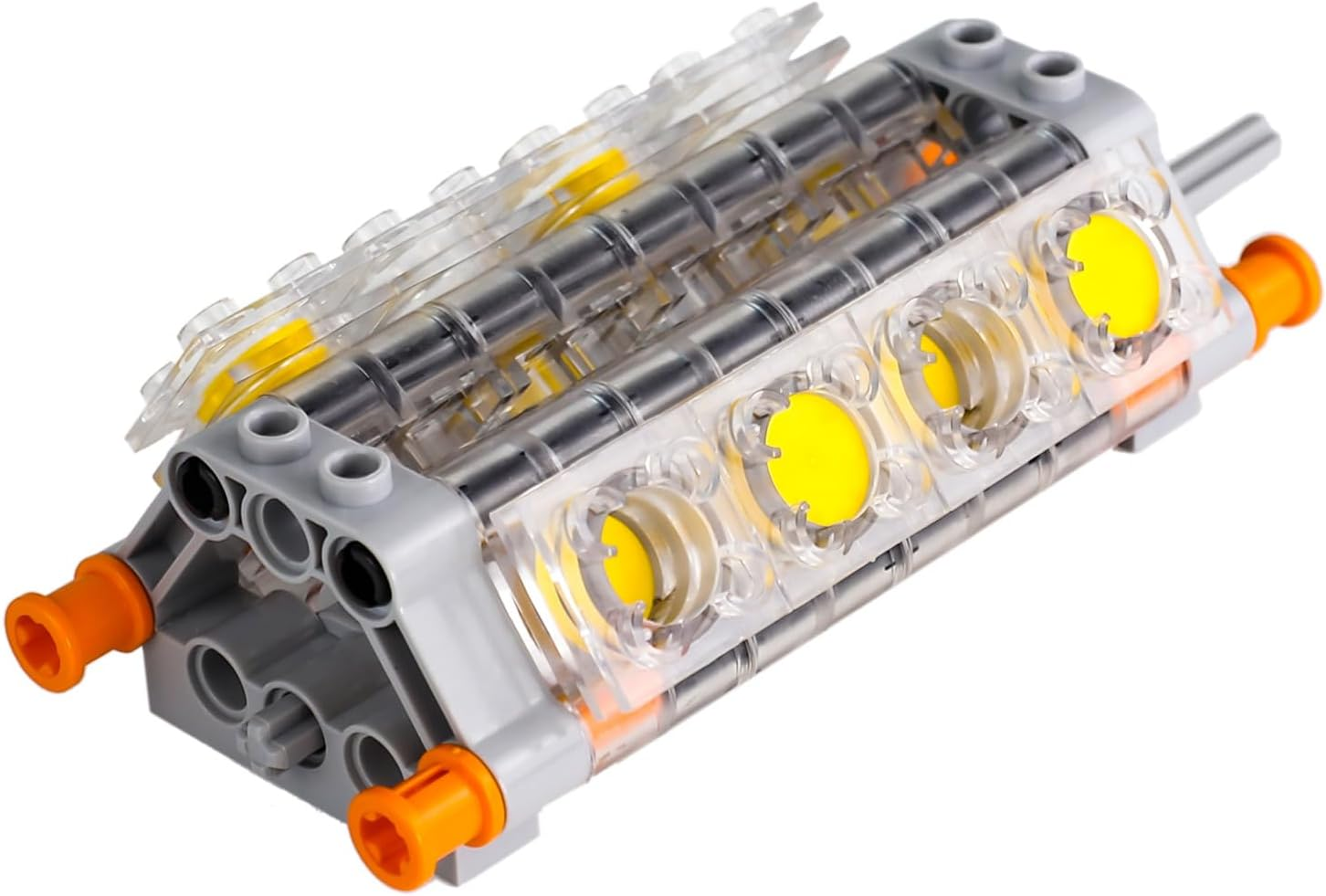 TEESE 55Pcs Crankshaft-Engine-Accessories-Kit with Connecting-Rod-Cylinder- Head, Compatible with Technic-Parts, for Stem-Moc-Ev3-Project-Bulk-Blocks(Random Color)