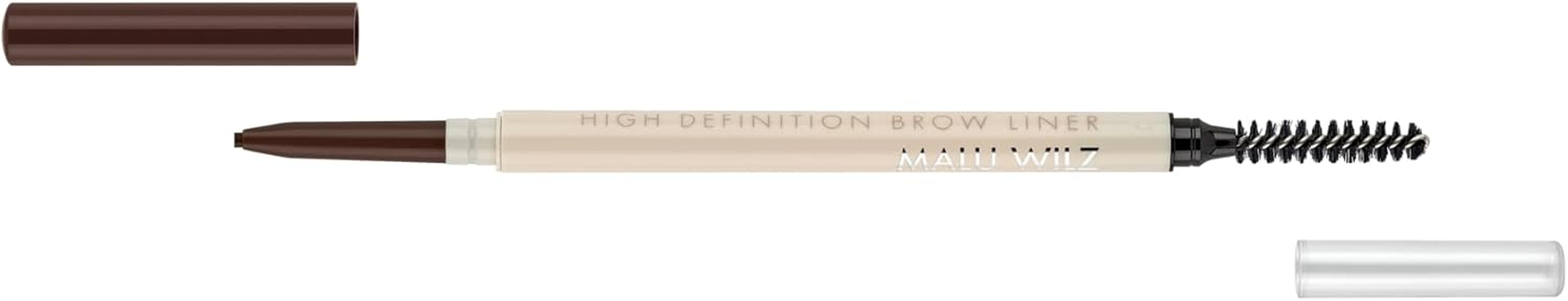 MALU WILZ High Definition Brow Liner No. 16 Cocoa Rich I Precise Eyebrow Pencil with Spoolie & Vitamin C+E I Naturally Defined Brows, Waterproof & Long-Lasting